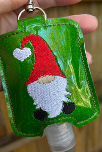 Gnome Hand Sanitizer Holder for 2 oz Bottles Snap Tab In the Hoop Embroidery Project