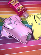 NEW SIZE Scrubs Hand Sanitizer Holder Snap Tab Version In the Hoop Embroidery Project 3 oz DT for 5x7 hoops