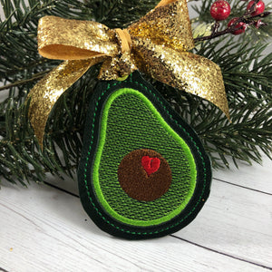 Avocado Christmas Ornament for 4x4 hoops