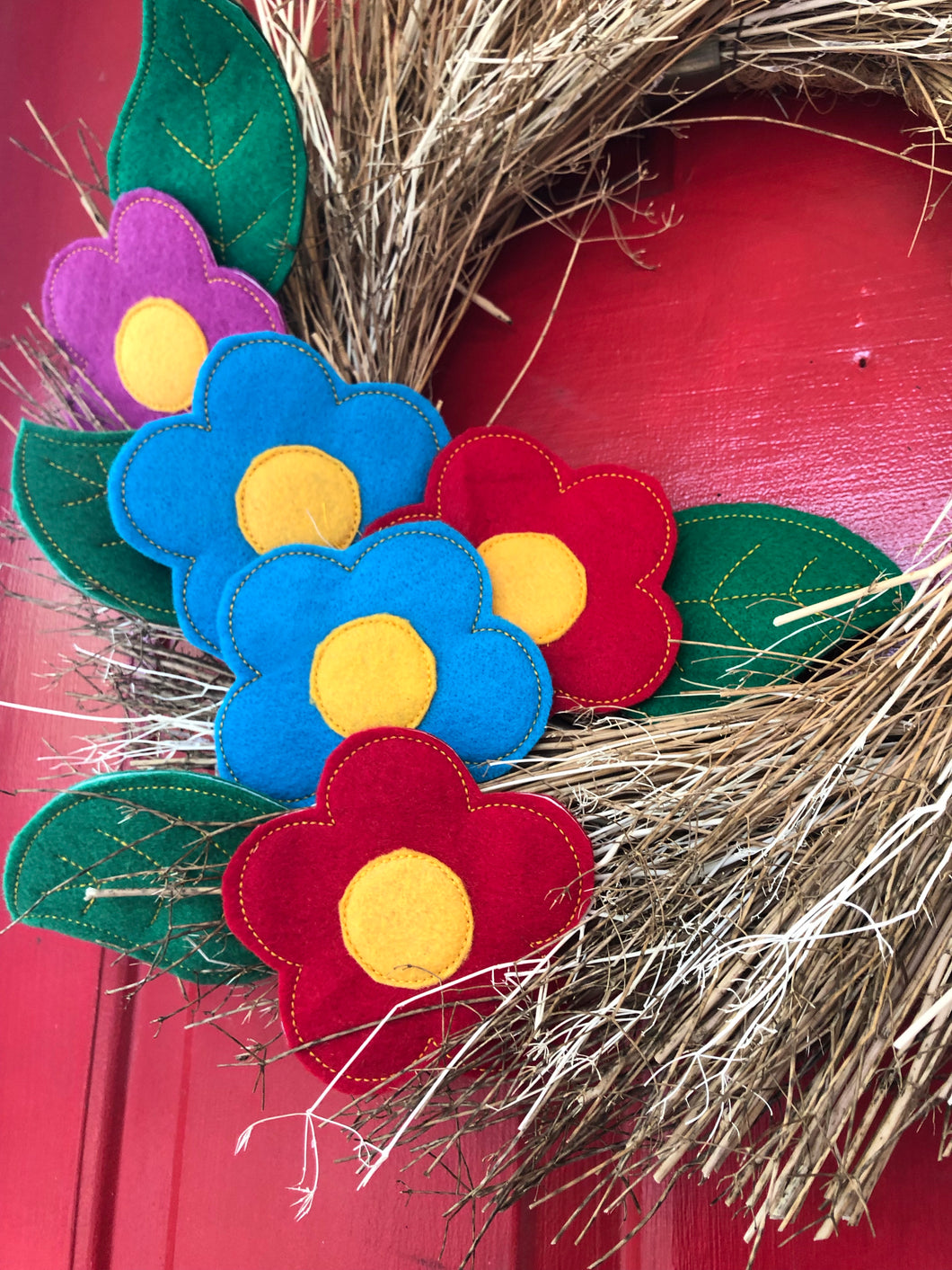 Fiesta Flowers and Leaves Felties for Wreaths or Banners