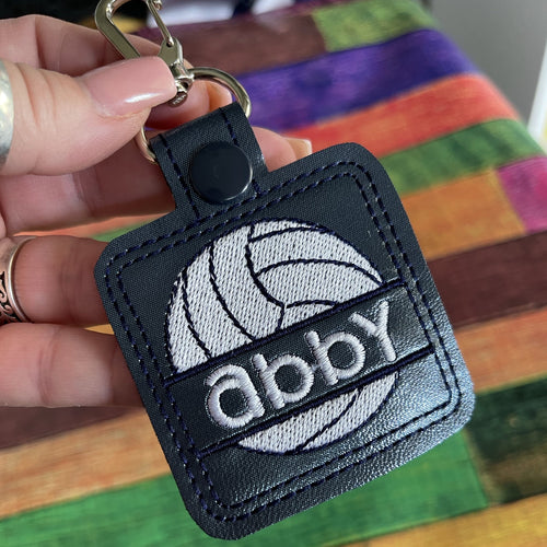 Split Volleyball Personalized Tag for 4x4 hoops