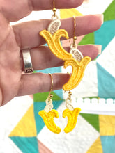 Banana FSL Earrings - In the Hoop Freestanding Lace Earrings