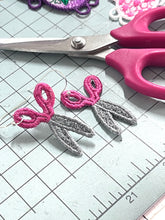 Pendientes FSL de tijeras de coser - Pendientes de encaje independientes en el aro