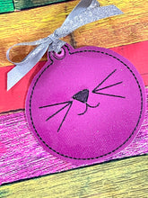 Cat Face Christmas Ornament for 4x4 hoops