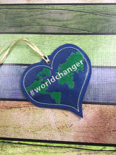 World Changer Ornament for 5x7 hoops