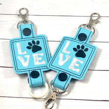 Paw Print Love Water Bottle Holder Double Snap Tab