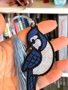 Bluejay Freestanding Lace (FSL) Suncatcher, ornement ou signet - Dans le fichier de conception de broderie machine Hoop