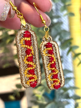 Hot Dog FSL Earrings - In the Hoop Freestanding Lace Earrings