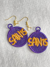 SAINTS FSL Earrings - In the Hoop Freestanding Lace Earrings