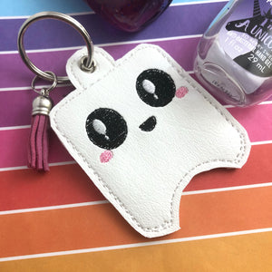 Cute Happy Hand Sanitizer Holder Eyelet Version In the Hoop Embroidery Project 1 oz BBW for 4x4 hoops