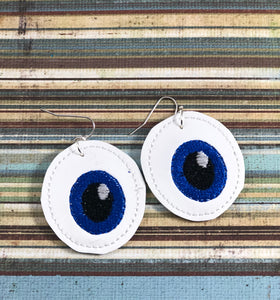 I See You Eyeball STITCHING Earrings embroidery design
