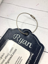 Fancy Luggage Tag - Two Styles - Eyelet and Strap for 5x7 hoops