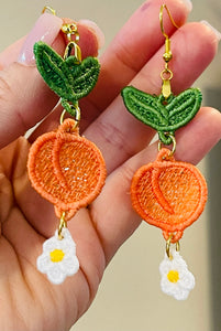 Pendientes Peachy Dangles FSL - Pendientes de encaje independientes en el aro