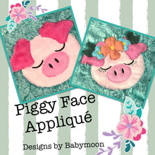 Piggy and Pretty Piggy  (His and Hers) Raw Edge Applique Design - Four Sizes 5x7, 6x10, 8x12, 14x14