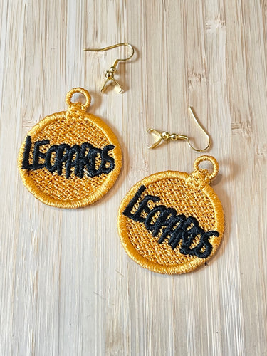 Boucles d’oreilles LEOPARDS FSL - Boucles d’oreilles en dentelle autoportantes In the Hoop