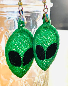 Alien FSL Earrings - In the Hoop Freestanding Lace Earrings