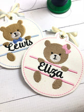 Adornos navideños Bear Boy y Bear Girl para aros 4x4