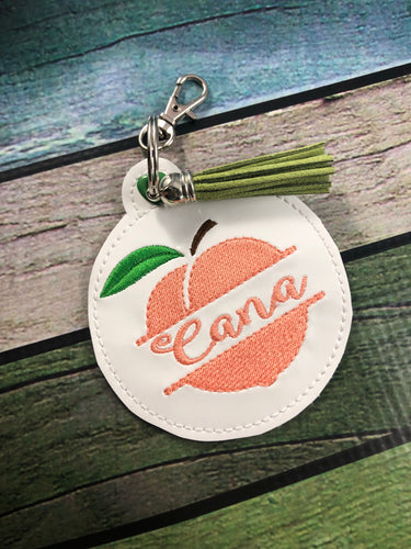 Split Peach Eyelet Tag Ornament