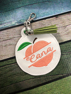 Split Peach Eyelet Tag Ornament