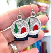 Snowglobe FSL Earrings - In the Hoop Freestanding Lace Earrings