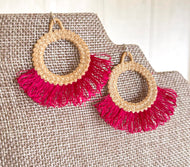 Fiesta Freestanding Lace Fringe Earrings embroidery design