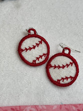 Baseball FSL Earrings - Freestanding Lace Earring Design - In the Hoop Embroidery Project