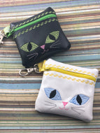 Cat Face Zipper Pouch 4x4