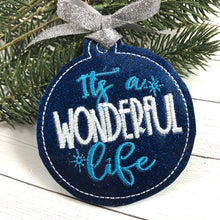 It's a Wonderful Life Christmas Ornament for 4x4 hoops