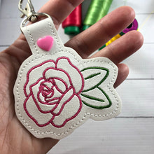 Rose Outline Snap Tab 4x4