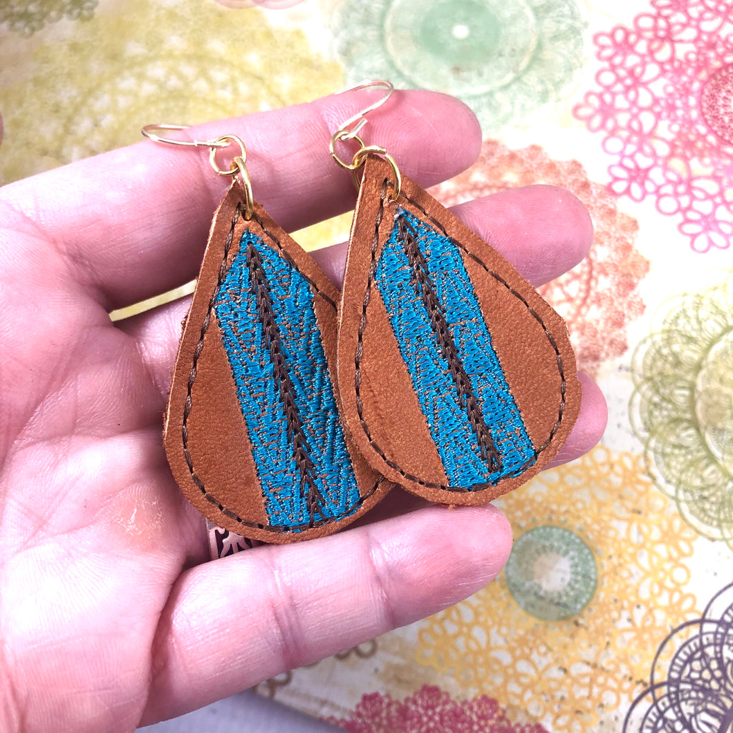 Tenacity Textured Earrings embroidery design