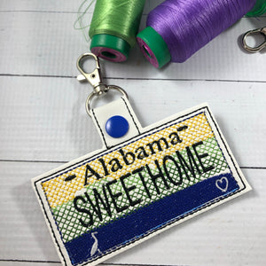 Alabama Plate Embroidery Snap Tab