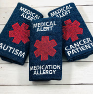Strap Wrap Medical Alert In the Hoop Project MEDICATION ALLERGY