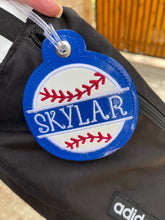 Split Baseball Softball BLANK Applique Bag Tag OR Ornament for 4x4 hoops