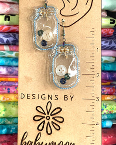 Mason Jar Earrings Bundle Set for Clear Vinyl - Three styles PLUS bonus FSL lace fireflies