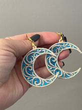 Swirl Moon FSL Earrings - In the Hoop Freestanding Lace Earrings