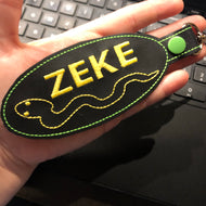 BLANK Snake snap tab for NAMES for 5x7 hoops