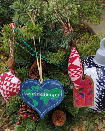 World Changer Ornament for 5x7 hoops