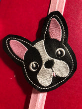 Boston Terrier Face Feltie embroidery design