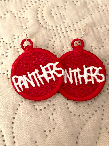 PANTHERS FSL Earrings - In the Hoop Freestanding Lace Earrings