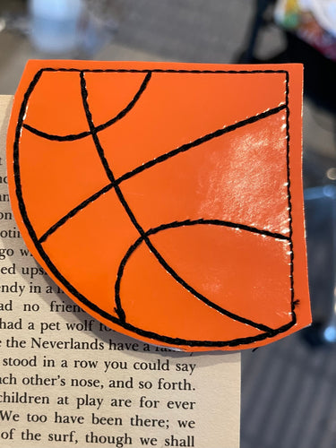Diseño de marcapáginas de esquina de baloncesto.