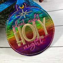 Silent Night Holy Night Christmas Ornament for 4x4 hoops