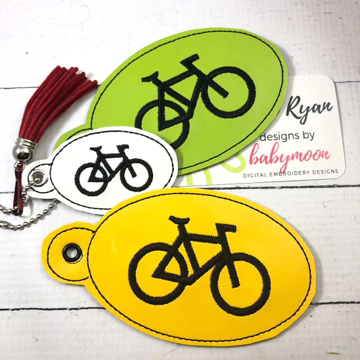 Bike Eyelet Tag Large and Small Designs By Babymoon