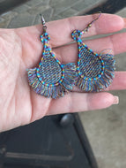 Flow Freestanding Lace Fringe Earrings embroidery design