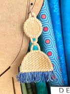Candid Freestanding Lace Fringe Earrings embroidery design