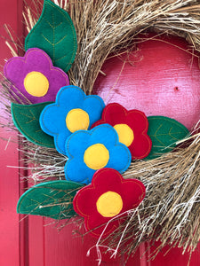 Fiesta Flowers and Leaves Felties for Wreaths or Banners