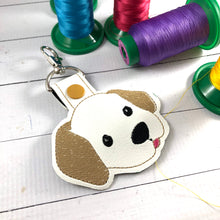 Labrador Puppy Face snap tab In the Hoop Embroidery Design