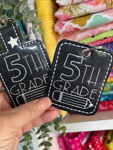 Grade School Tags and Eyelets - 5th Grade- 4x4 and 5x7 Hoops - 4 Designs Included
