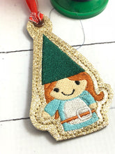 Happy Girl Gnome Christmas Ornament for 4x4 hoops