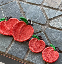 Peach FSL Earrings - In the Hoop Freestanding Lace Earrings