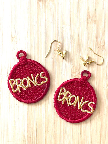 Boucles d'oreilles BRONCS FSL - Boucles d'oreilles en dentelle autoportantes In the Hoop